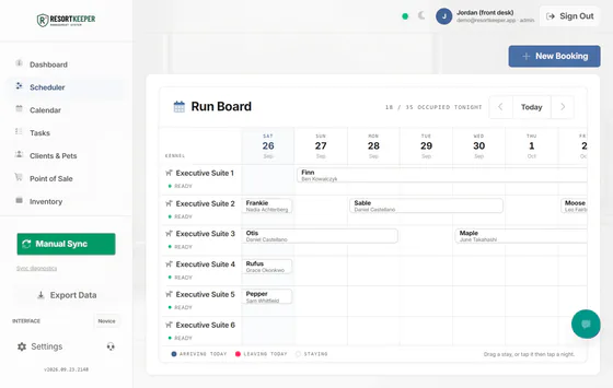 The run board on an iPad.